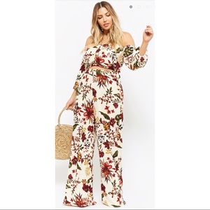 Floral Crop Top and Pant Set